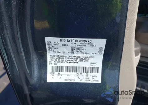 2008 Ford Escape Xlt z USA, uszkodzony, nr VIN 1FMCU03Z38KB76001